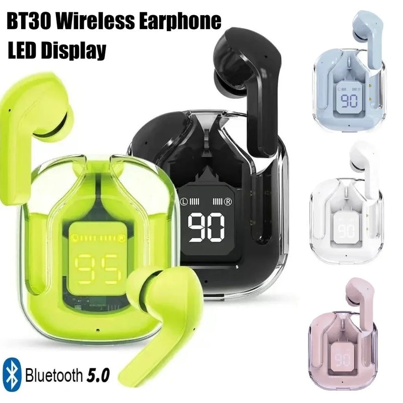 TWS Wireless Earphones BT30 Bluetooth 5.1 Headset ENC Sports Headphones LED Digital Display Stereo Sound Earbuds bt30