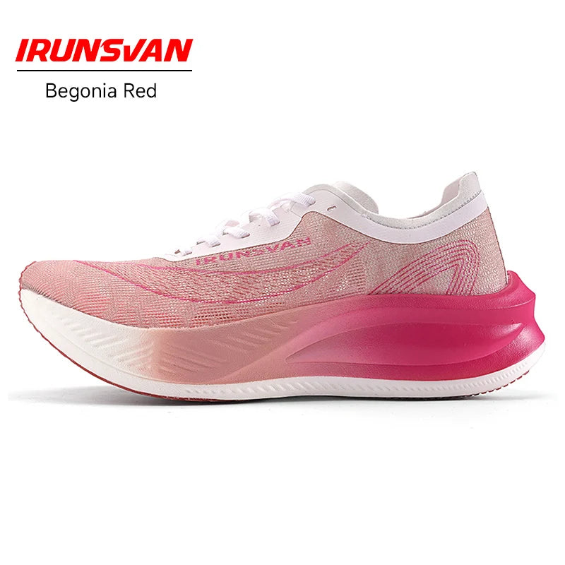 IRUNSVAN Carbon Plate Marathon Running Racing Shoes Men Professional Stable Supp ort Shock-relief Ultra-light Rebound Sneakers ﻿