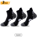 3Pair Professional Fitness Sports Socks Towel Bottom Non-Slip Running Socks Men Women Short Quick-Drying Basketball Training Sox