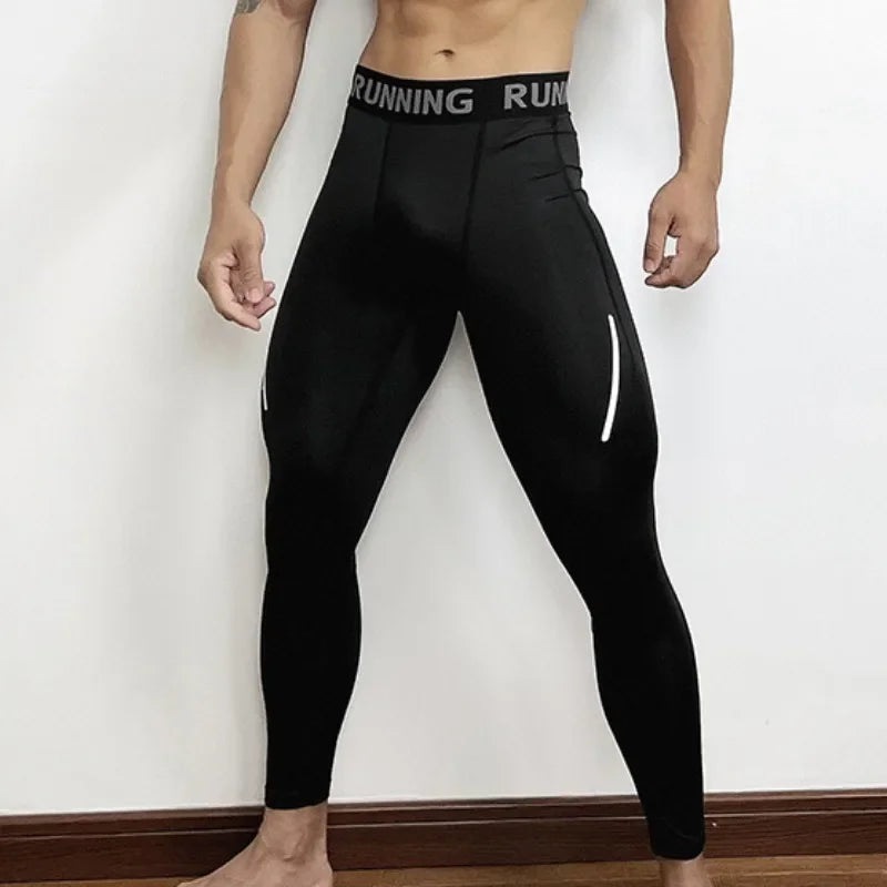 Mens Tight Compression Pants Quick Dry Fit Sportswear Running Tights Men Legging Fitness Training Sexy Sport Gym Leggings