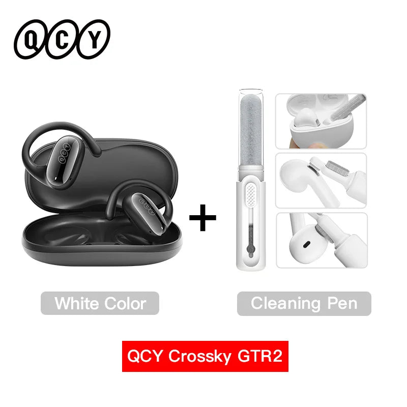 QCY Crossky GTR2 Open-Ear Wireless Earphone Bluetooth 5.4 EarHooks Bass Boost Headphones Multipoint Connection IPX5 Sport Earbud