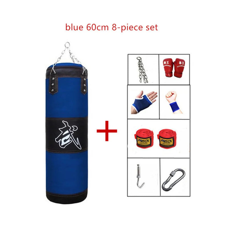 120CM Sturdy Boxing Bag for Home Gym 100CM Hook Hanging Punching Bag Sandbag Crossfit 80CM Empty-Heavy Kick Muay Thai Sand Bag