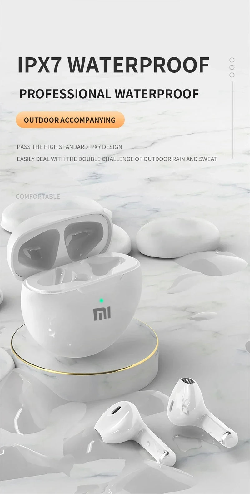 Xiaomi Pro6 True Wireless Headphone Bluetooth 5.2 Earphones TWS Gaming Stereo Noise Reduction Heavy Bass Mini In-ear Earbuds