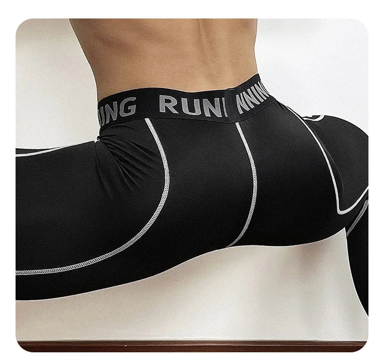 Mens Tight Compression Pants Quick Dry Fit Sportswear Running Tights Men Legging Fitness Training Sexy Sport Gym Leggings