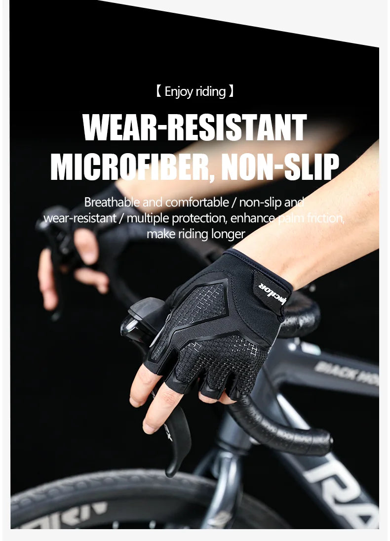 New Half-Finger Men'S And Women'S Cycling Gloves Liquid Silicone Shock-Absorbing Breathable Sports Bike Fitness Gloves