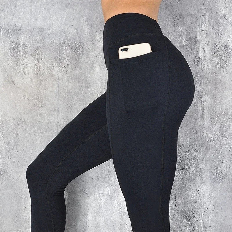 Sportswear Woman Gym Leggings Pocketed Yoga Pants Fitness Running Pants Stretchy Sportswear Plus Size Sports Gym Pant for Women