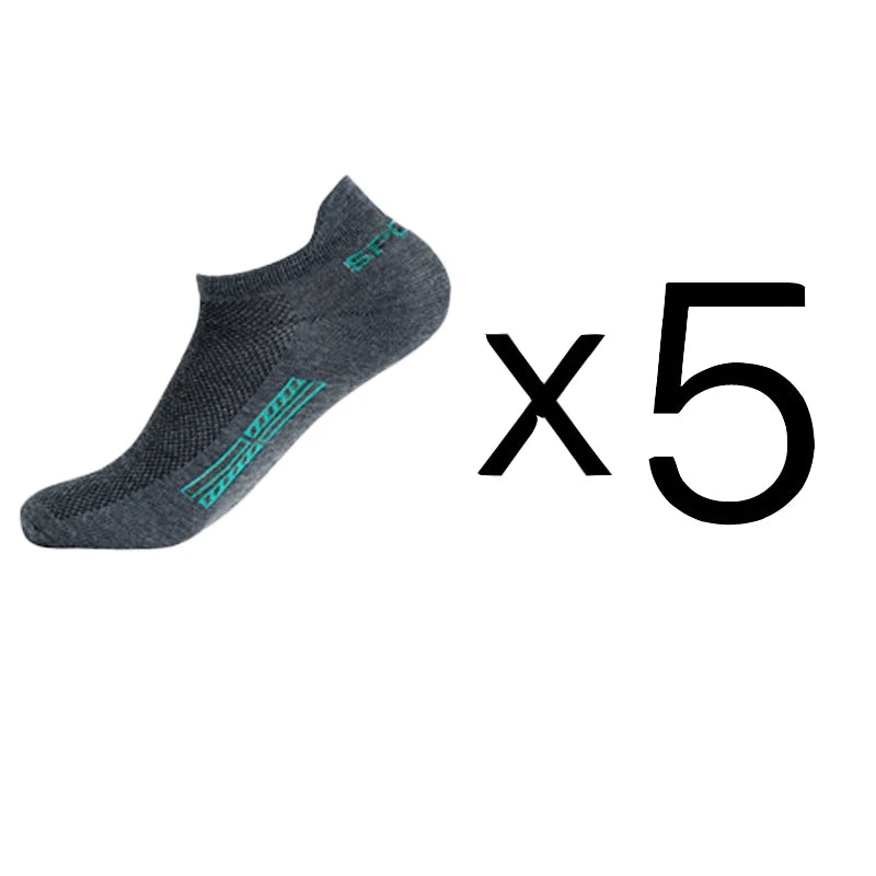 5 Pairs/Lot High Quality Men Ankle Socks Breathable Cotton Sports Mesh Casual Athletic Thin Cut Short Sokken Plus Size