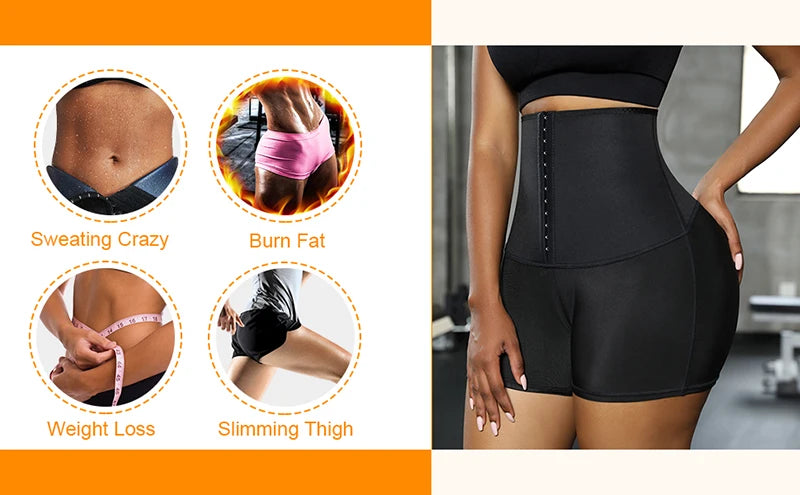 MISSMOLY Hot Sweat Sauna Panties Body Shaper Shorts Weight Loss Slimming Shapewear Waist Trainer Tummy Control Thermo Leggings