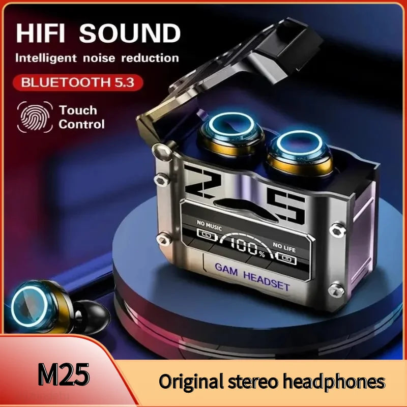 NEW M25 TWS Wireless Headphones Earphones Bluetooth Touch Control Noise Reduction Stereo Earbuds Headsets for Xiaomi Iphone