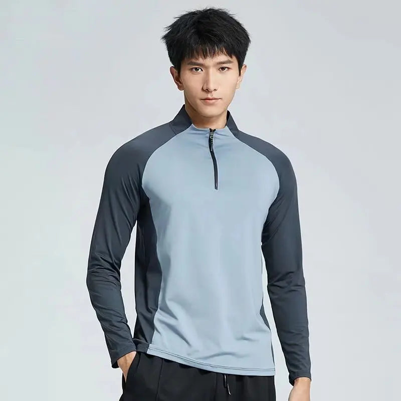 2024 Summer Mens Sports T-Shirt Sportswear Long Sleeve Running Gym Clothing Fitness Golf Rashguard Quick Dry Compression Shirt