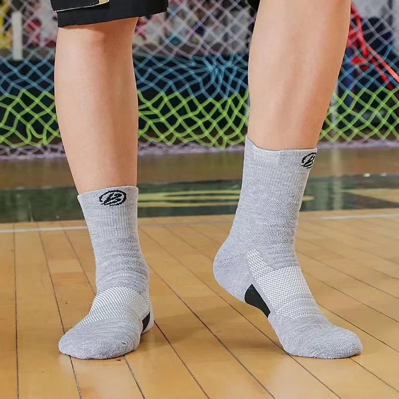 3Pairs Anti-slip Football Socks Men Women Cotton Sock Short Long Tube Soccer Basketball Sport Socks Breathable Deodorous Socks