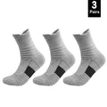 3Pairs Anti-slip Football Socks Men Women Cotton Sock Short Long Tube Soccer Basketball Sport Socks Breathable Deodorous Socks